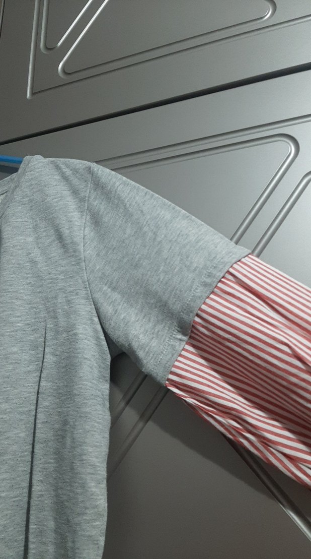 Kız Çocuk ve genç  Gri Pamuklu Uzun Kollu Baskılı Tişört - Görsel 4