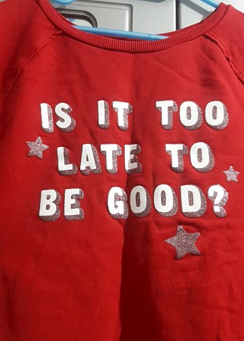 Kırmızı Baskılı çocuk  Sweatshirt - Görsel 2