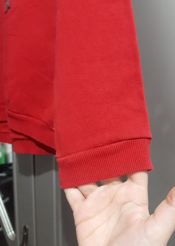 Kırmızı Baskılı çocuk  Sweatshirt - Görsel 3