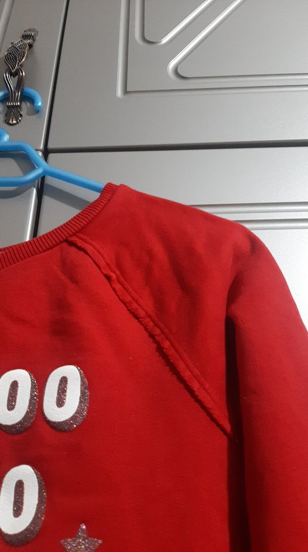 Kırmızı Baskılı çocuk  Sweatshirt - Görsel 4