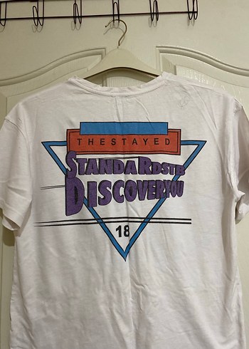 Beyaz Pamuklu Rahat Kesim Kadın Tişört - Görsel 3