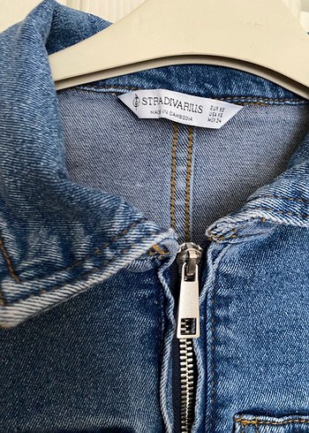 Koyu Mavi Kısa Kollu Denim Tulum - Görsel 3