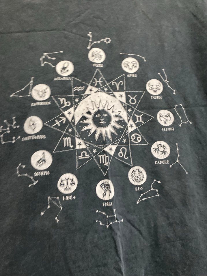 Gri Bohem Baskılı Kadın Tişört - Görsel 2