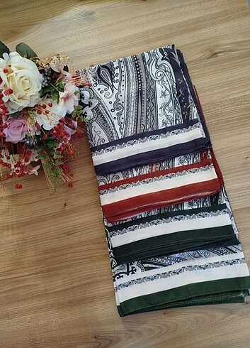 Tasarımcı Etro desen pamuklu soft eşarp