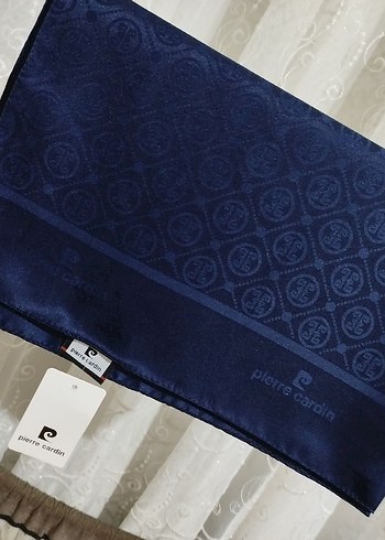 Pierre Cardin lacivert jakar şal - Görsel 3
