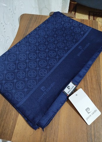 Pierre Cardin lacivert jakar şal - Görsel 5