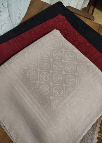 Bej Pierre Cardin pamuklu jakar eşarp - Görsel 7