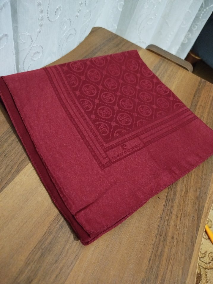 Bordo Pierre Cardin jakar eşarp - Görsel 3