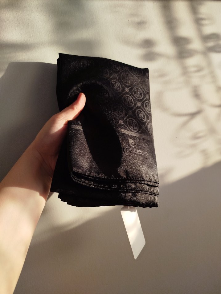 siyah Pierre Cardin jakar şal - Görsel 4