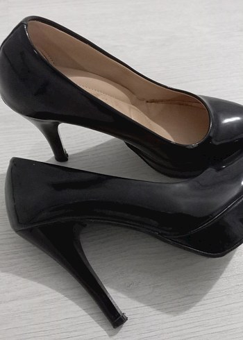 Diğer Diger Siyah Rugan Stiletto Kadın Ayakkabı