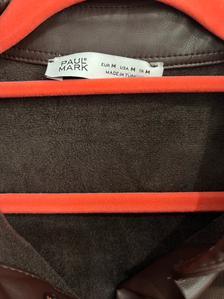 Düğmeli Kahverengi Kadın Deri Ceket - Görsel 3