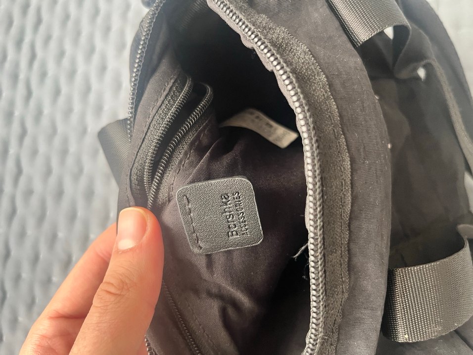 Gri Kadın Keten Sırt Çantası - Görsel 4