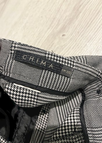 Gri Ekose Pilili Kadın Kumaş Pantolon - Görsel 2