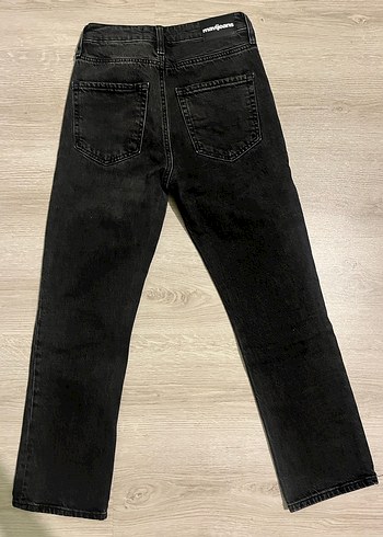 Kadın Siyah Regular Fit Midi Kot Pantolon - Görsel 6