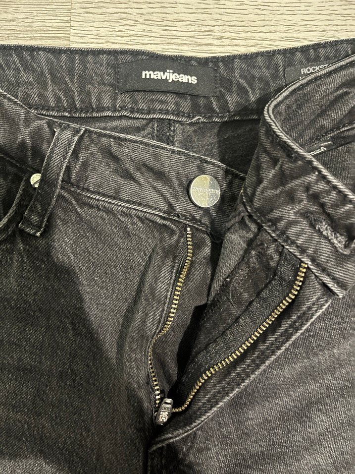 Kadın Siyah Regular Fit Midi Kot Pantolon - Görsel 4