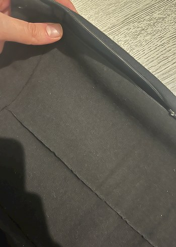 Siyah Midi Kadın Kumaş Pantolon - Görsel 3