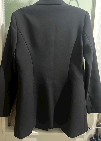 Siyah Kruvaze Kadın Blazer Ceket - Görsel 5