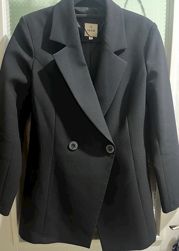 Siyah Kruvaze Kadın Blazer Ceket - Görsel 4