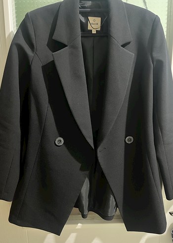 Siyah Kruvaze Kadın Blazer Ceket - Görsel 3