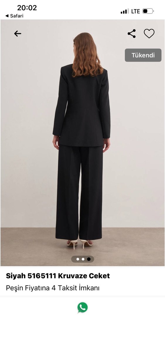 Siyah Kruvaze Kadın Blazer Ceket - Görsel 2