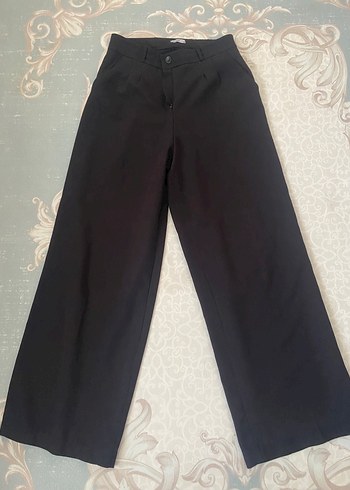 xl Beden Siyah Midi Kumaş Kadın Pantolon