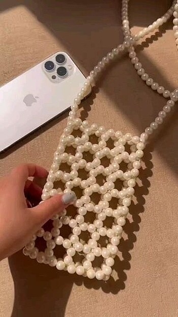 Zara İNCİ TELEFON ÇANTASI/ABİYE ÇANTASI