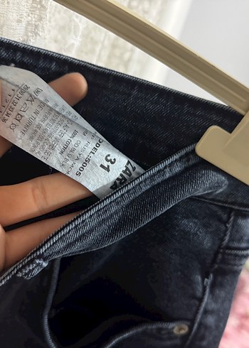 Gri Baskılı Bol Kesim Midi Jean - Görsel 4