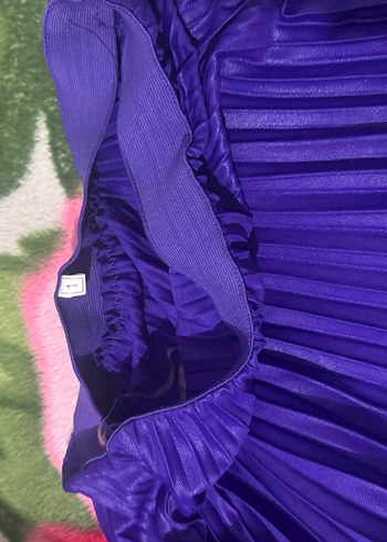 Mor Piliseli  Uzun Kadın Etek - Görsel 2