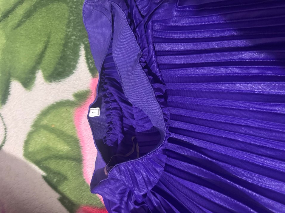 Mor Piliseli  Uzun Kadın Etek - Görsel 2