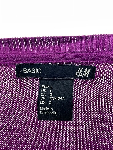 l Beden mor Renk H&M Kazak / Triko %70 İndirimli.