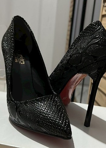 Kırmızı taban ince topuklu stiletto - Görsel 5