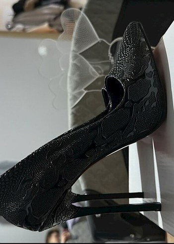 Kırmızı taban ince topuklu stiletto - Görsel 6