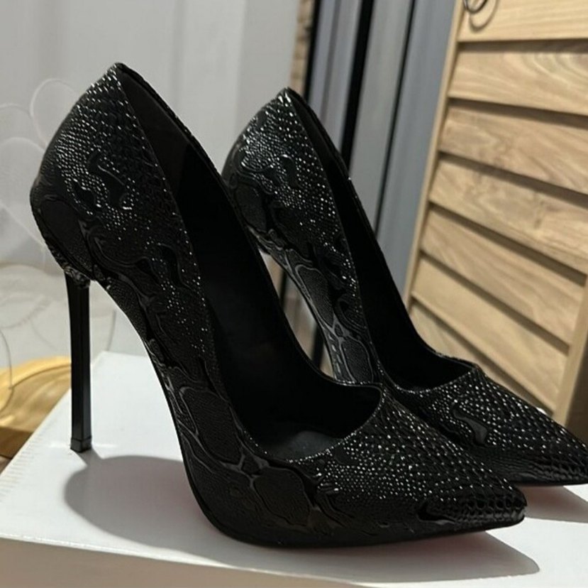 Kırmızı taban ince topuklu stiletto - Görsel 4