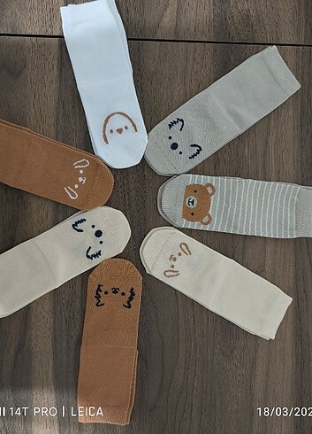 7 adet erkek bebek çorabı 0 Koton