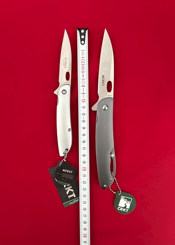 CRKT YARI OTAMATİK KILIFLI ALİMİNYUM KABZE 2 Lİ ÇAKI SETİ - Görsel 2