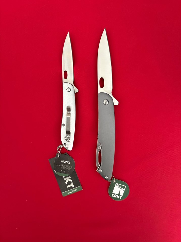 CRKT YARI OTAMATİK KILIFLI ALİMİNYUM KABZE 2 Lİ ÇAKI SETİ - Görsel 4
