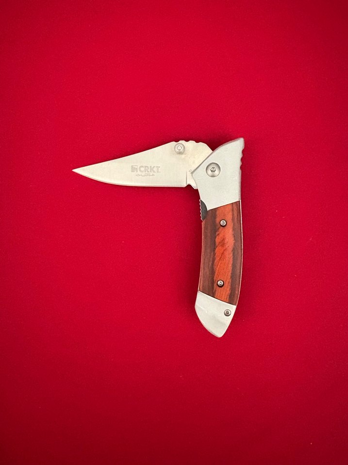 CRKT TİTANYUM AHŞAP KABZE YASAL BOY CEP ÇAKISI - Görsel 4