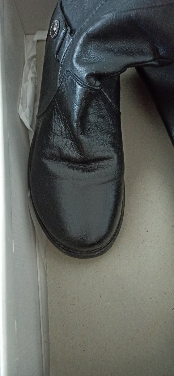 Siyah vidala deri 38 numara temiz çizme... - Görsel 3