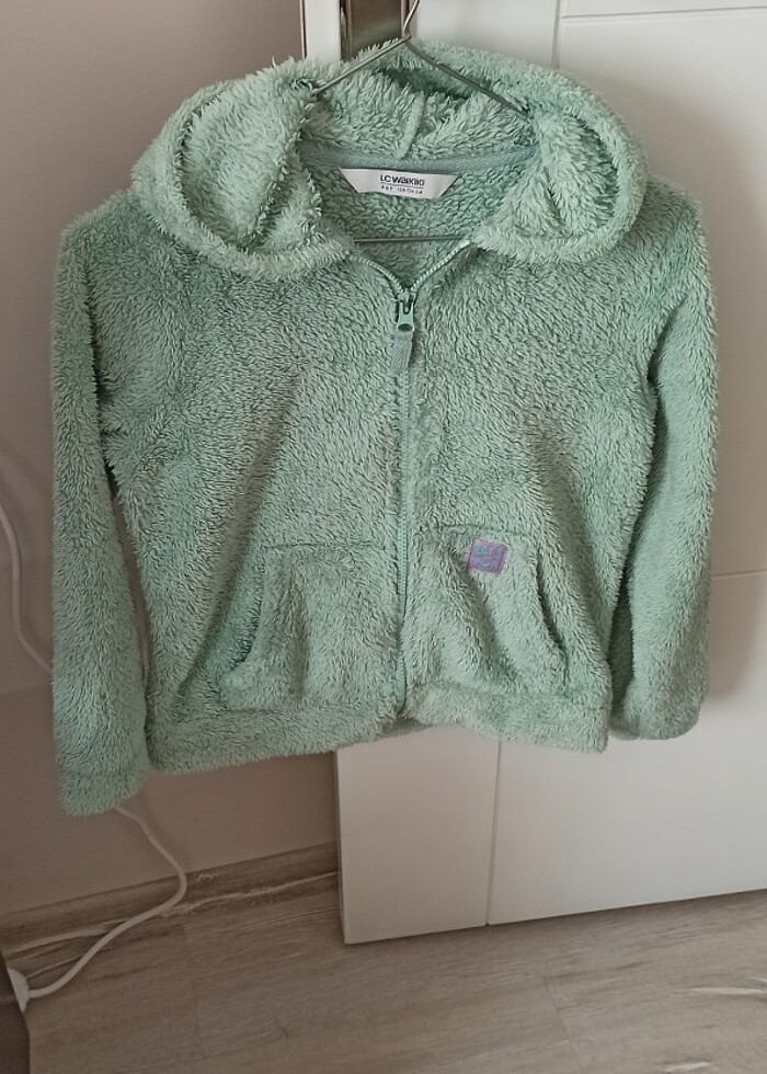 Çağla yeşili onu fermuarlı sweatshirt.. - Görsel 2