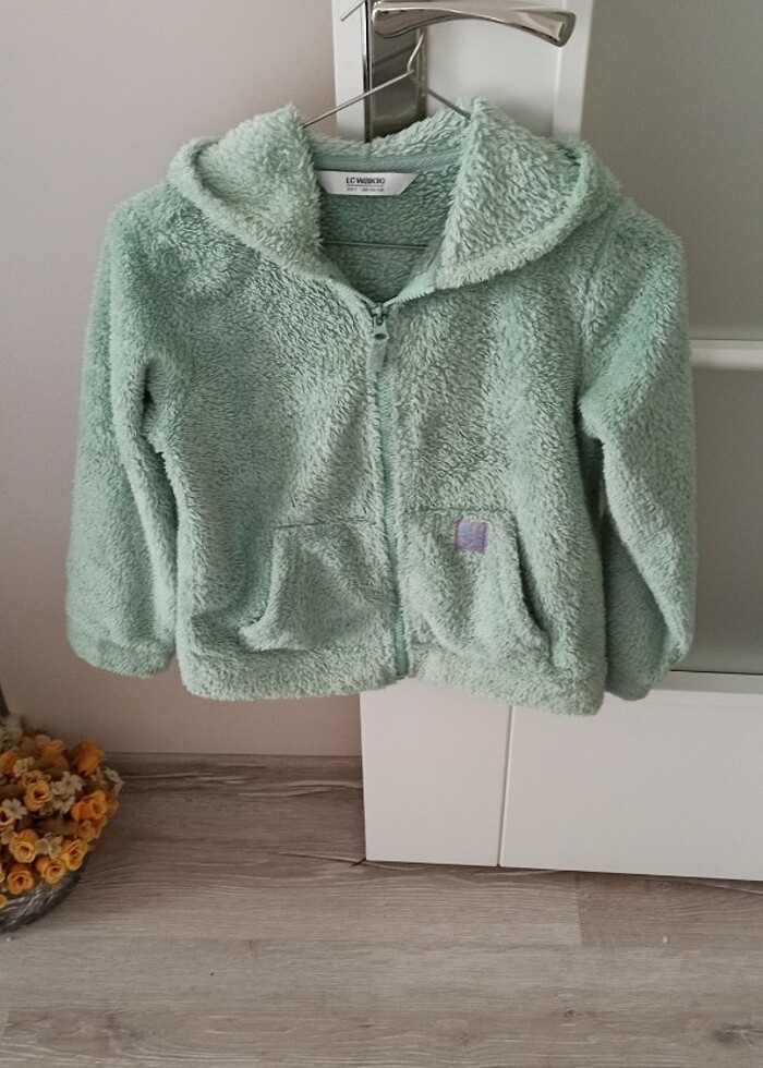 Çağla yeşili onu fermuarlı sweatshirt.. - Görsel 3