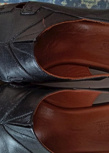 Kemer Tokalı Kahverengi Dolgu Topuk Kadın Sandalet - Görsel 8