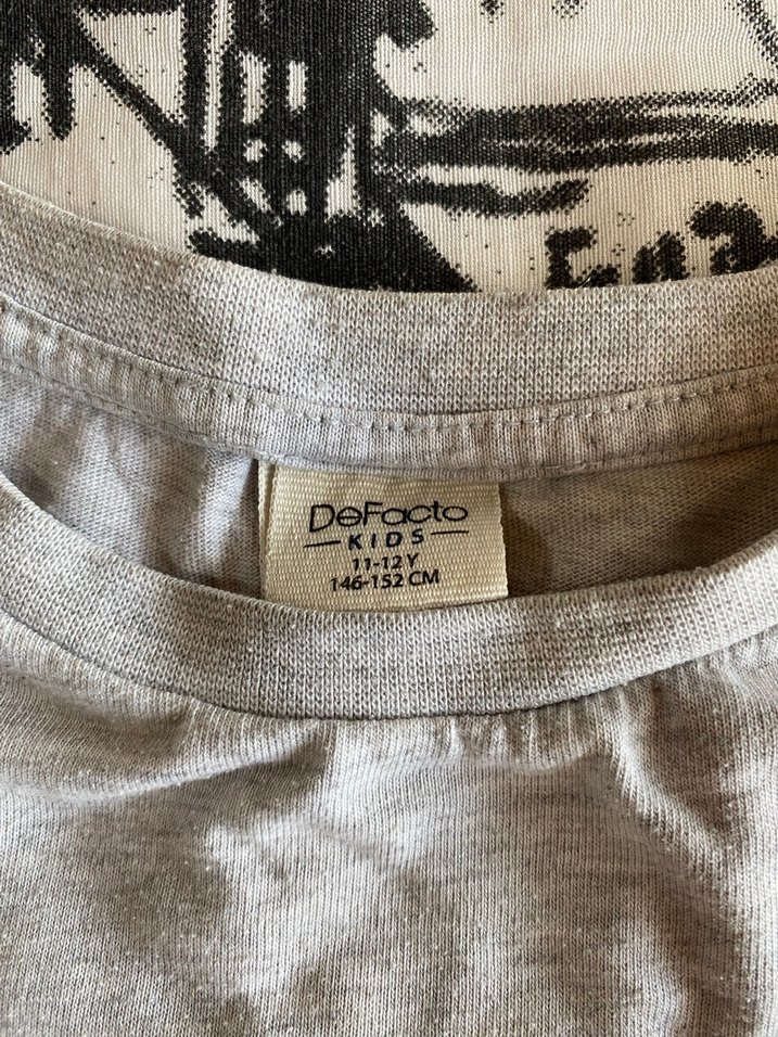 Gri Düğmeli Baskılı Erkek Tişört - Görsel 2