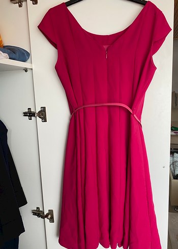 Midi boy pembe elbise - Görsel 2