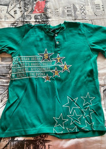 Yeşil Baskılı Erkek Çocuk Uzun Kollu Tişört - Görsel 2