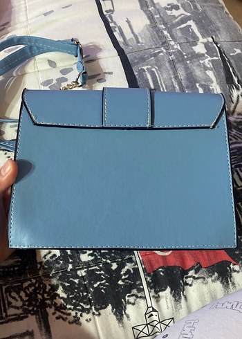 Mavi Deri Kadın Omuz Çantası - Görsel 2