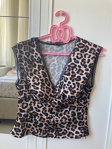 m Beden Leopar ???? Desenli Bluz