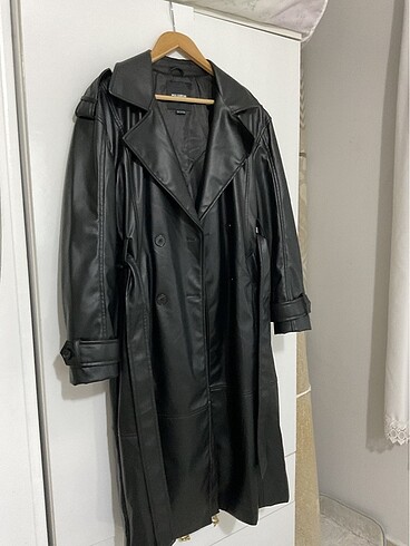 PULL&BEAR deri trençkot yeni