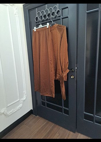 Bej Uzun Kollu Salaş Kadın Sabahlık - Görsel 3