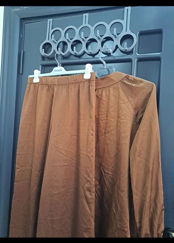 Bej Uzun Kollu Salaş Kadın Sabahlık - Görsel 2