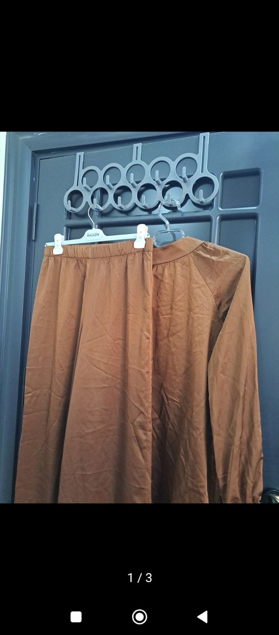 Bej Uzun Kollu Salaş Kadın Sabahlık - Görsel 2